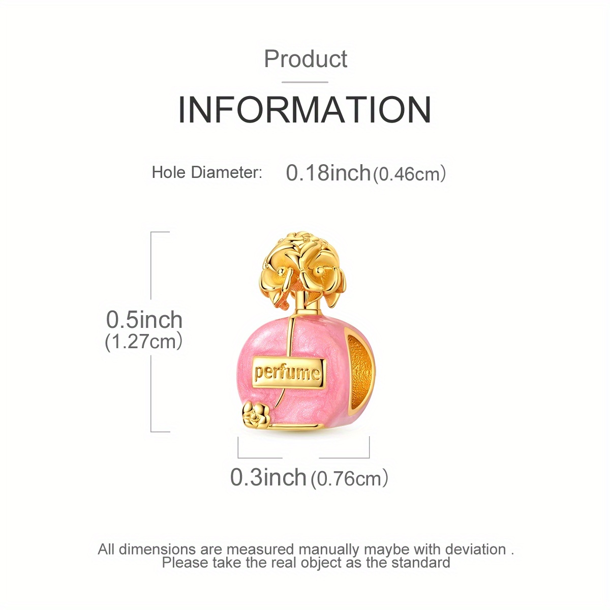 Golden Camellia Perfume Charm, Stylish Copper and Silver-Plated